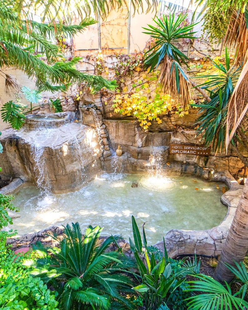 Jardín interior Hotel Doplimatic, Benidorm (Alicante)