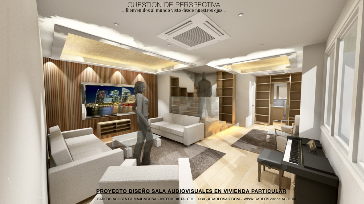 Sala audiovisuales en vivienda, El Valle, Barcelona